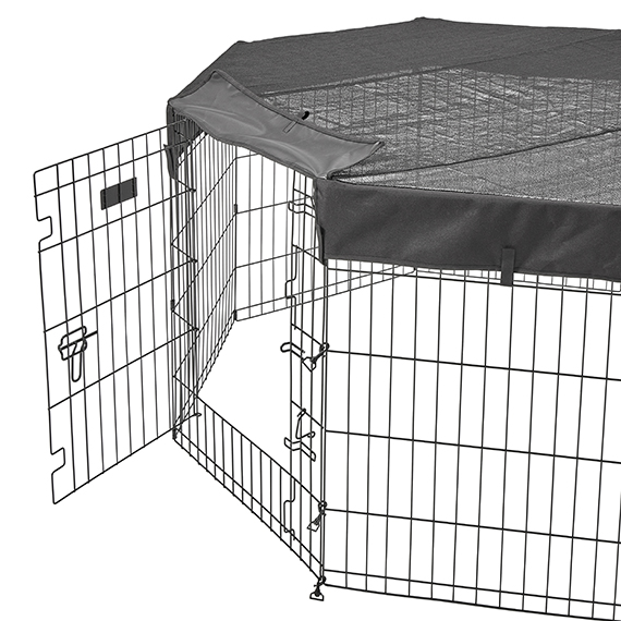 Dog exercise clearance pen with top