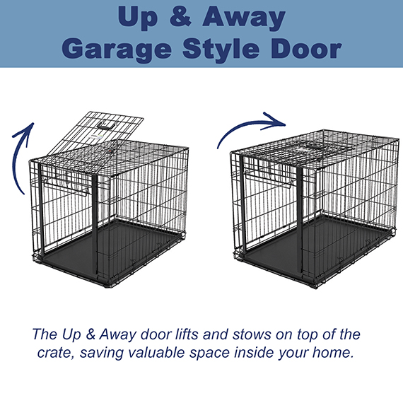 Dog crate in garage best sale